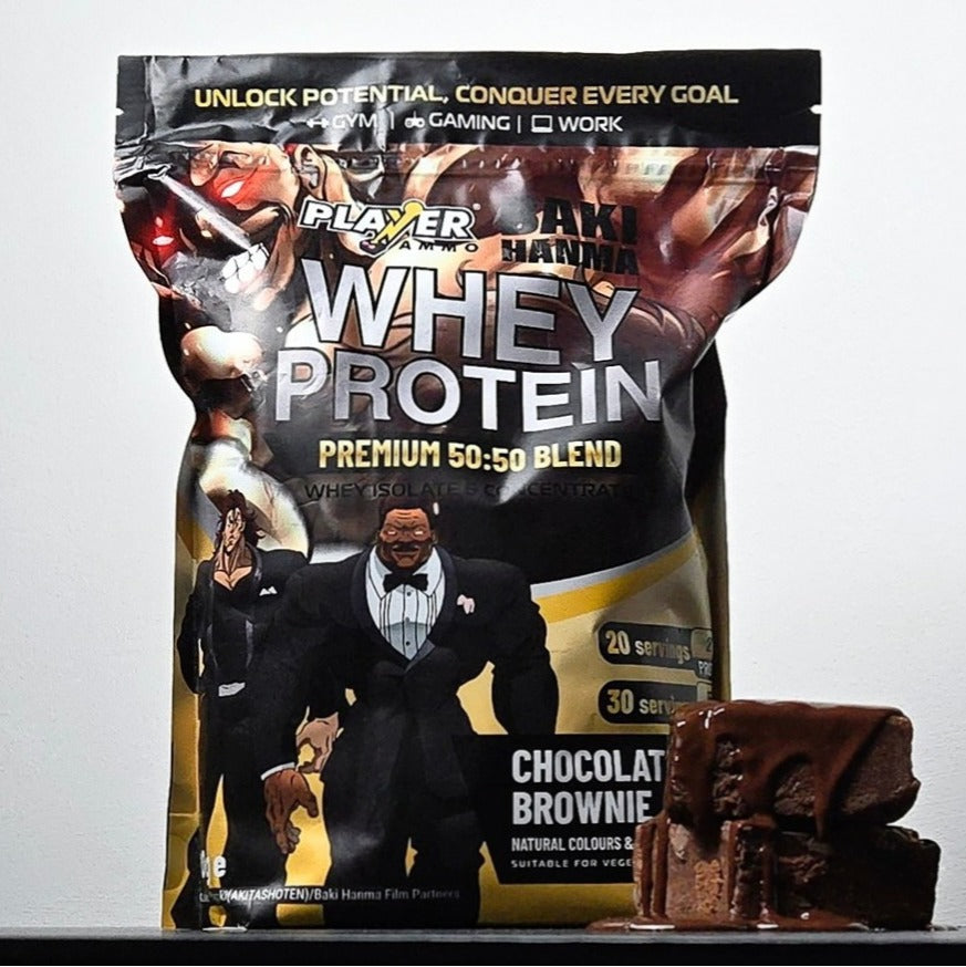 Whey Protein Chocolate Fudge Brownie - Baki Hanma Edition