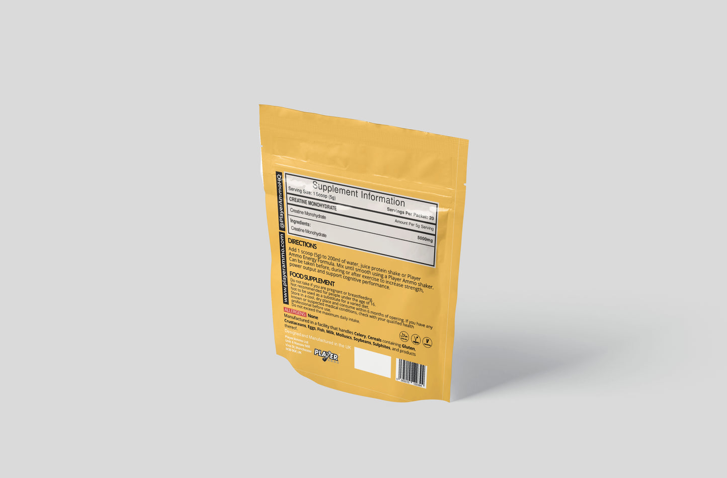 Creatine Monohydrate Powder 100g | Pure Micronised Creatine | 20 Servings