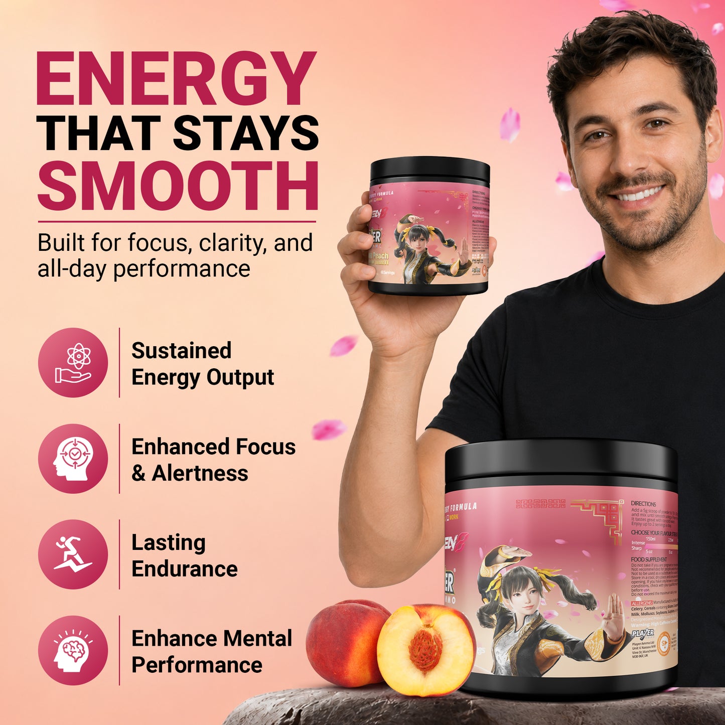Panda Peach | Energy + Nootropic Tub