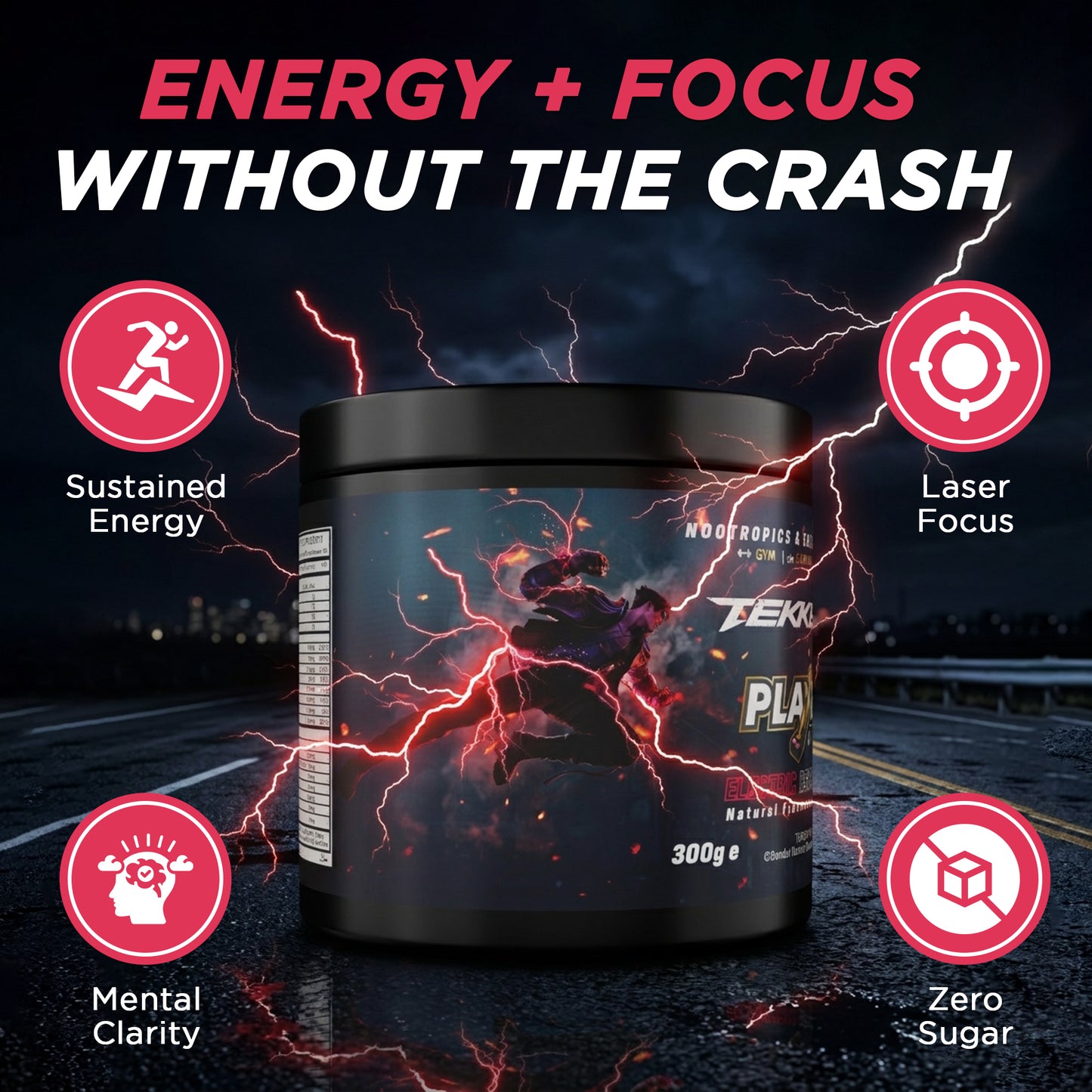 Electric Berry Burst | Energy + Nootropic Tub
