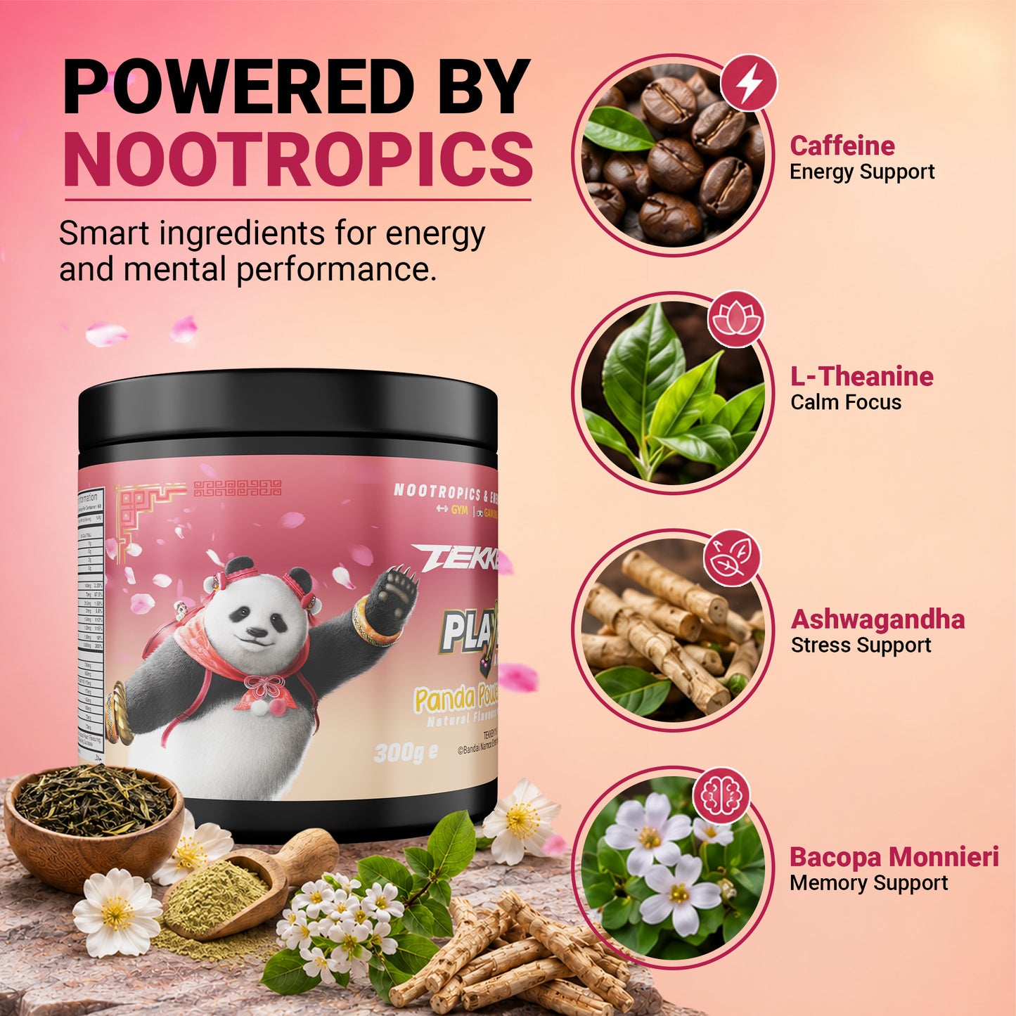 Panda Peach | Energy + Nootropic Tub