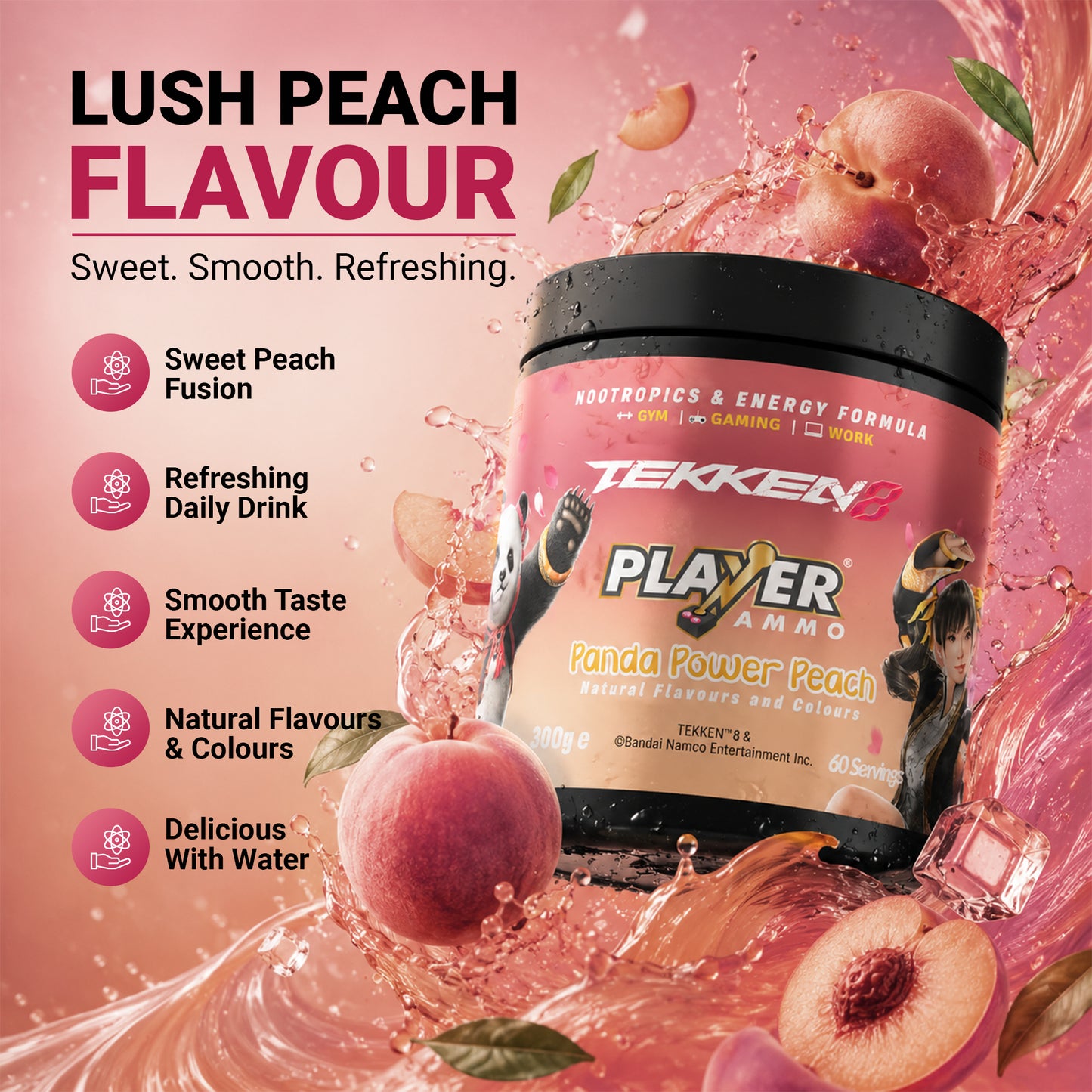 Panda Peach | Energy + Nootropic Tub
