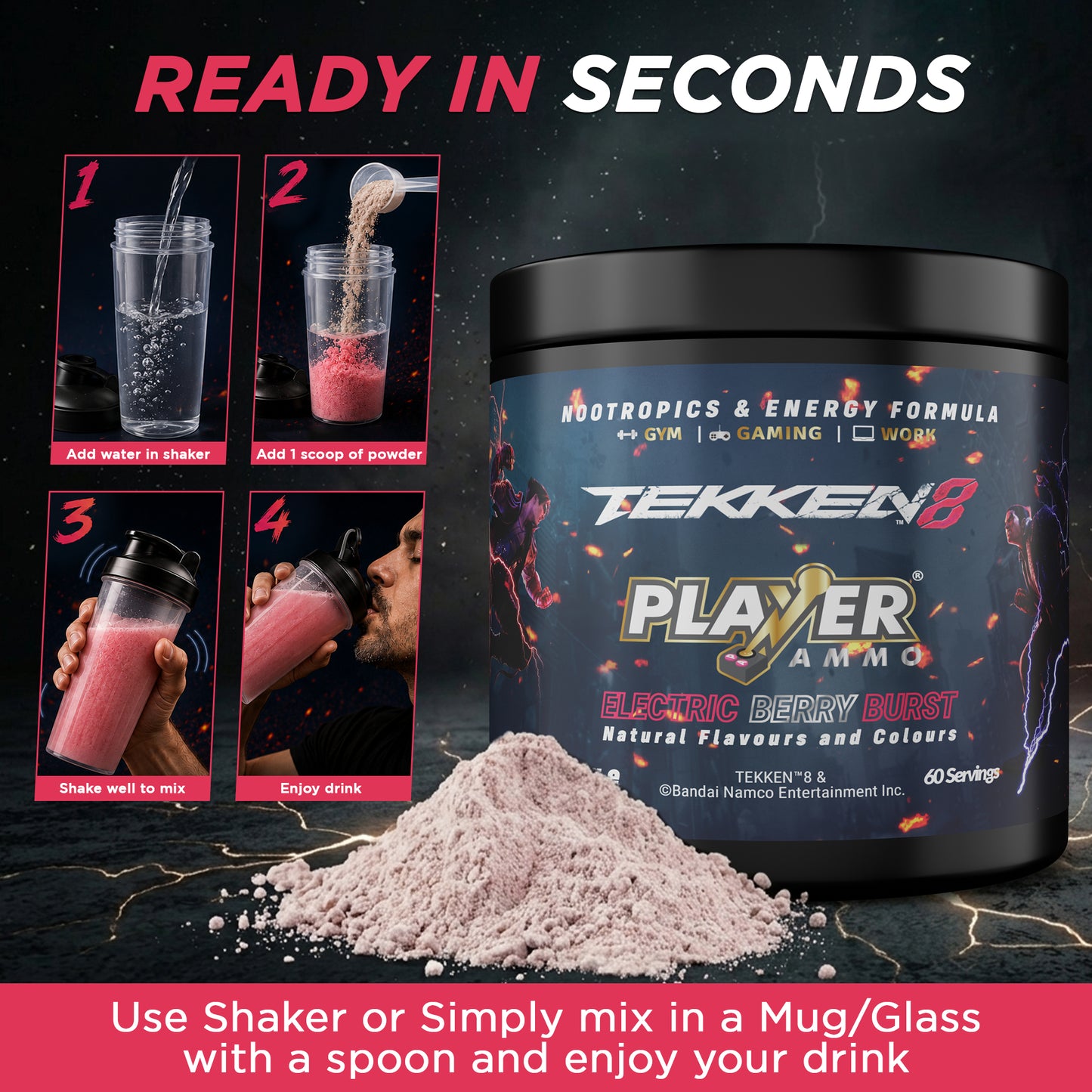 Electric Berry Burst | Energy + Nootropic Tub