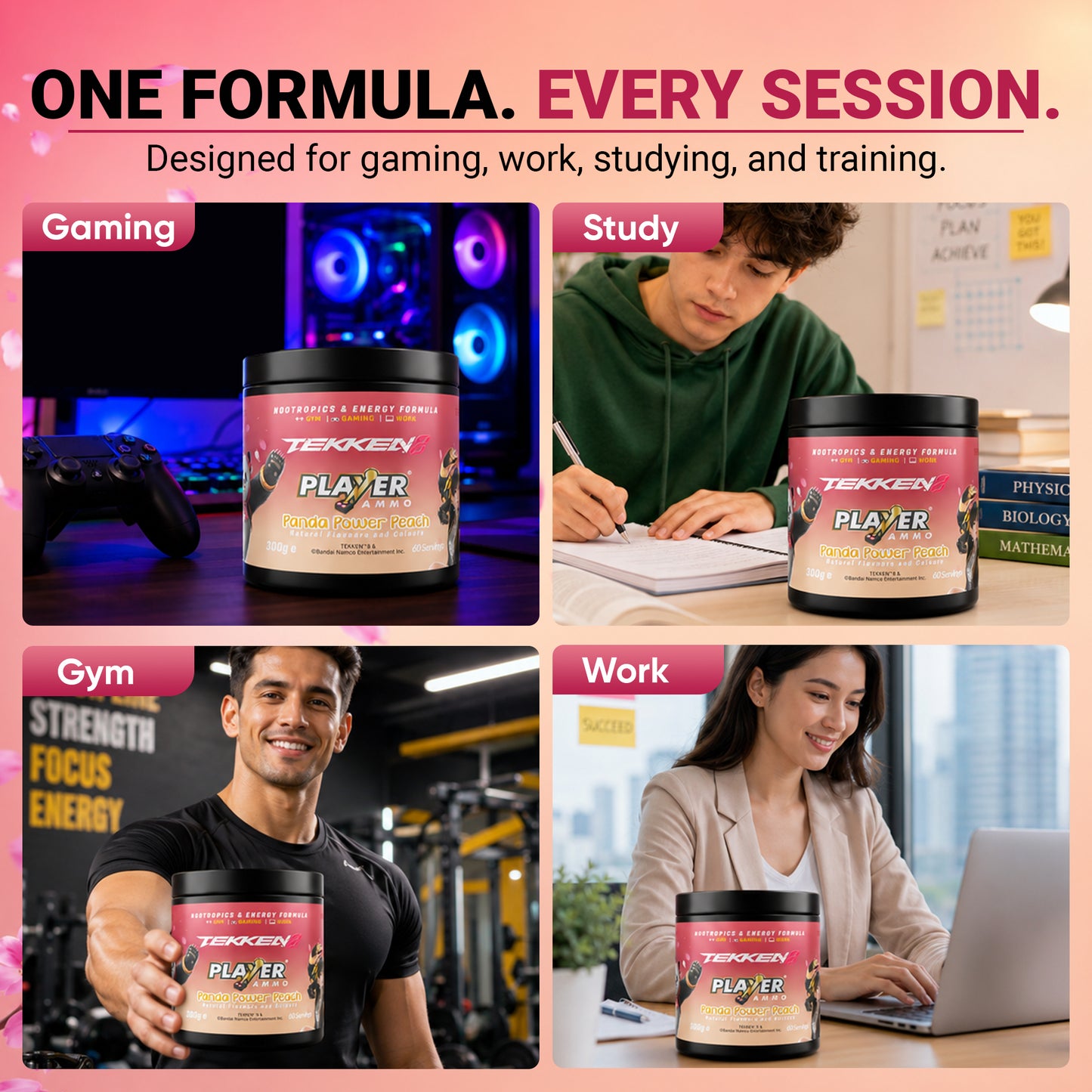 Panda Peach | Energy + Nootropic Tub